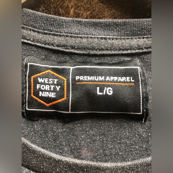 Ready for breakfast? Mens bacon and egg West 49 tee - Picture 3 of 5